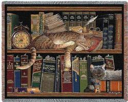 Remington the Well Read Tapestry Throw